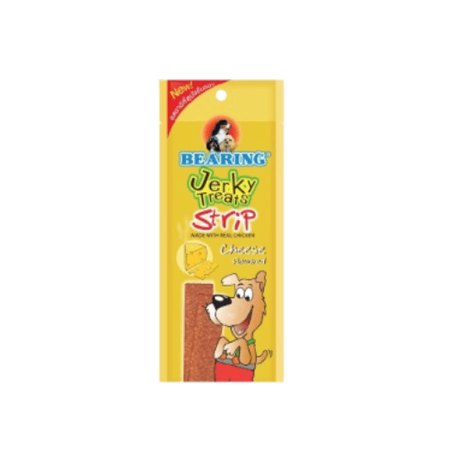 ขนมสุนัข BEARING เนื้อไก่อัดแท่ง สูตร JERKY TREATS SOFT SNACK รสชีส ขนาด 50G